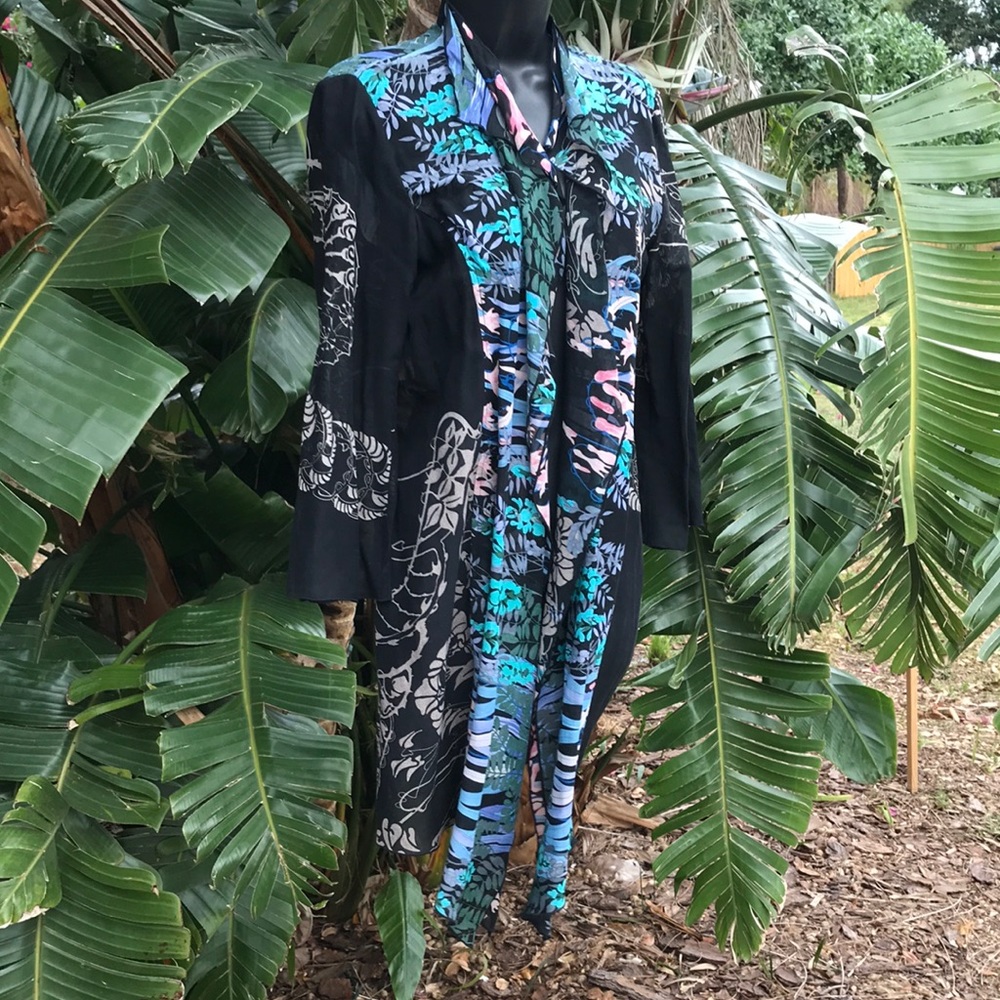 Citron silk sheer jacket